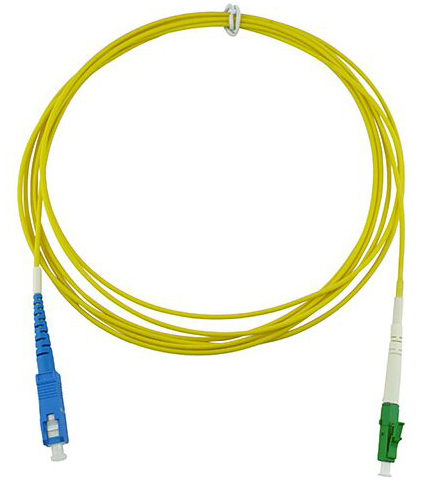 BlueOptics Simplex LWL Patchkabel LC/UPC-SC/APC SM OS2 3 m Blau, Gelb