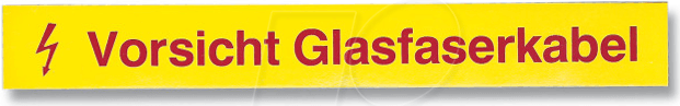 EFB-Elektronik LWL-Kennzeichnungsstreifen,Vorsicht Glasfaserkabel, VPE 50 Hersteller: EFB Elektronik (80361.1-50)