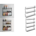 metaltex Gewürzregal Pepito 4 LAVA, 4 Etagen, matt-schwarz Material: Metall beschichtet (361434000)