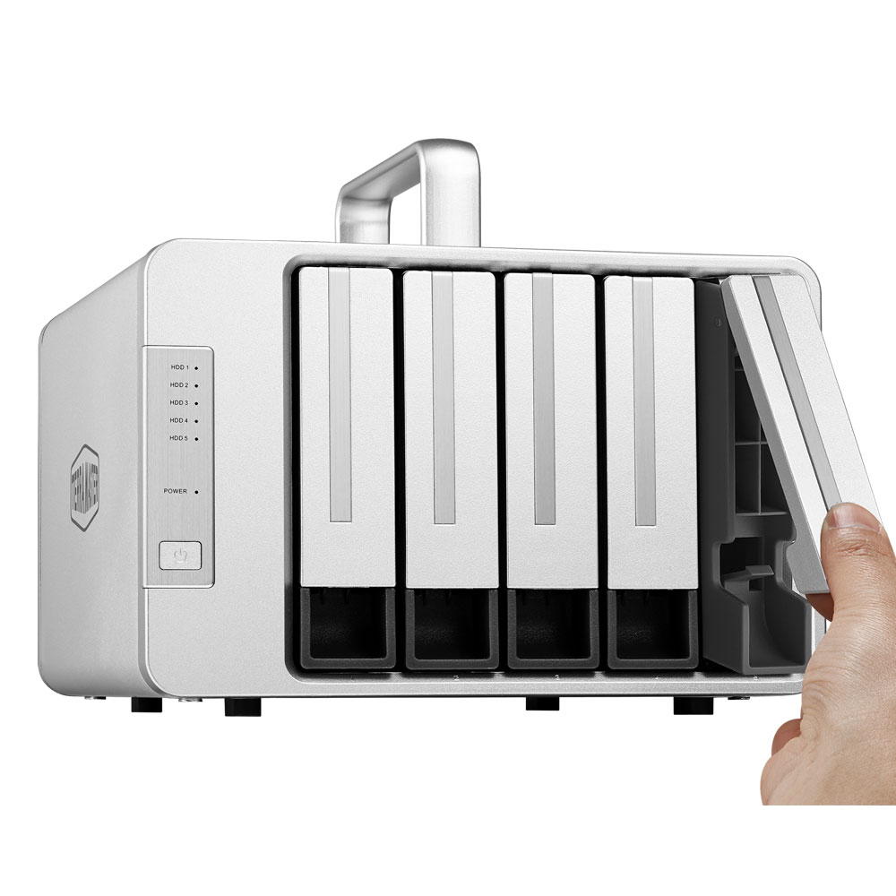 TerraMaster D5 Thunderbolt 3 5-Bay RAID-System 80 TB Grau
