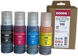 Kores Multi-Pack Tintenflasche G1642KIT ersetzt EPSON 102 Inhalt: 1 x Tinte schwarz (127 ml), cyan, magenta, gelb - 1 Stück (G1642KIT)