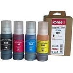 Kores Multi-Pack Tintenflasche G1642KIT ersetzt EPSON 102 Inhalt: 1 x Tinte schwarz (127 ml), cyan, magenta, gelb - 1 Stück (G1642KIT)