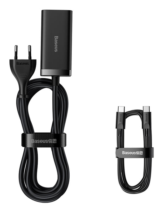 Baseus GaN3 Pro Ladegerät 2x USB-C 2x USB-A 100 W Schwarz