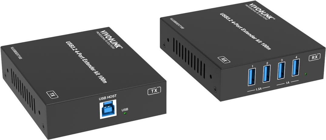 VivoLink USB3.2 5Gbit/s 4-Port Extender kit 100m (VLUSB3EXT100)