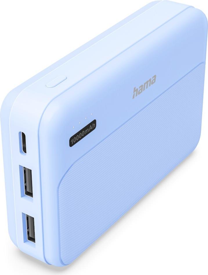 Hama Power Pack Pocket 10, 10000mAh, Ausgänge: 2x USB-A, Blau (00201772)