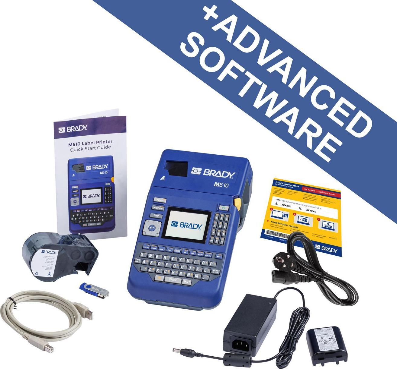 Brady Corporation M510-EU-BWS mobiler Etikettendrucker Thermotransfer QWERTY max - Drucker (322723)