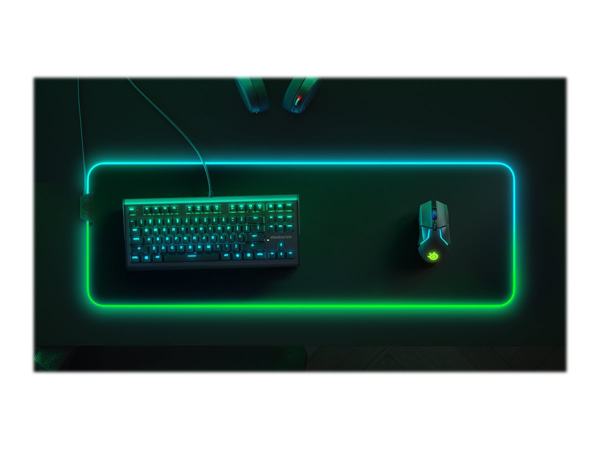 SteelSeries QcK Prism XL Gaming-Mauspad RGB-Beleuchtung 90 × 30 cm Schwarz