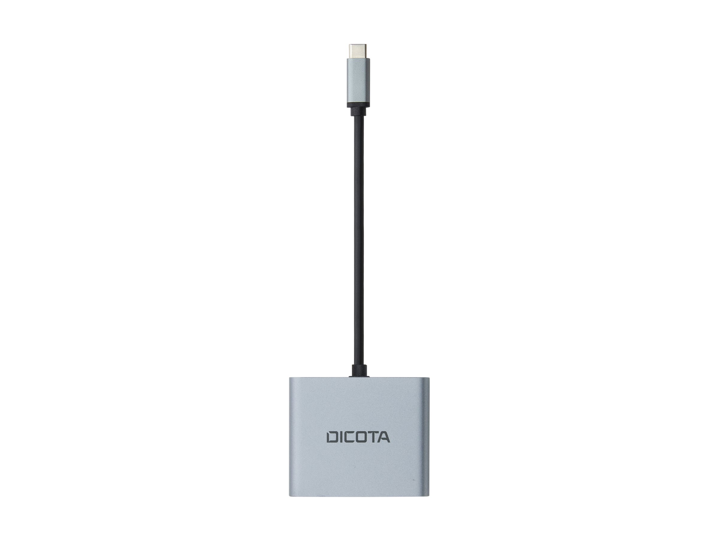 DICOTA 4-in-1 Dockingstation USB-C 2x HDMI 100W Silber