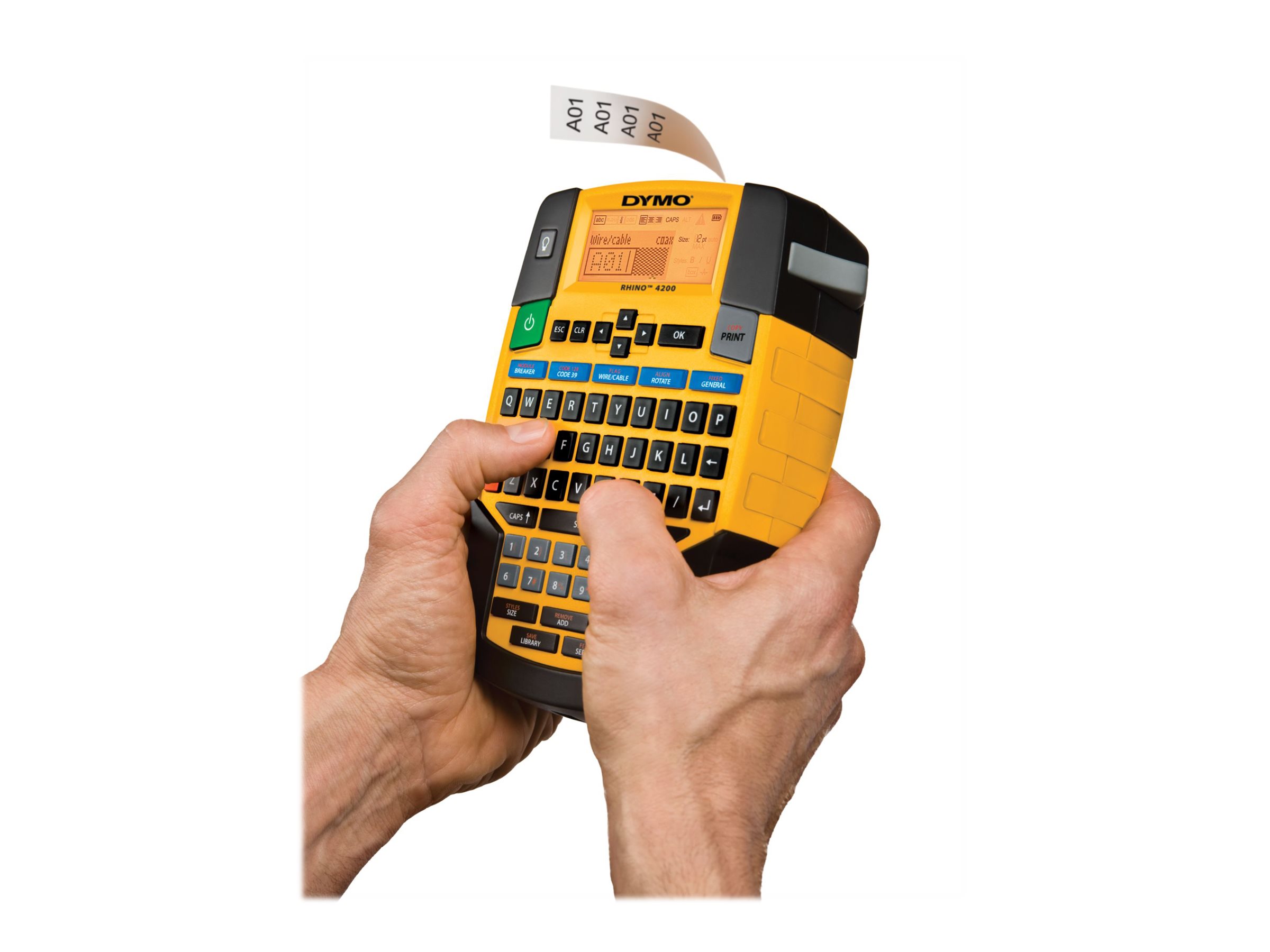 DYMO Rhino 4200 Kit Beschriftungsgerät Thermotransfer Schwarz, Gelb