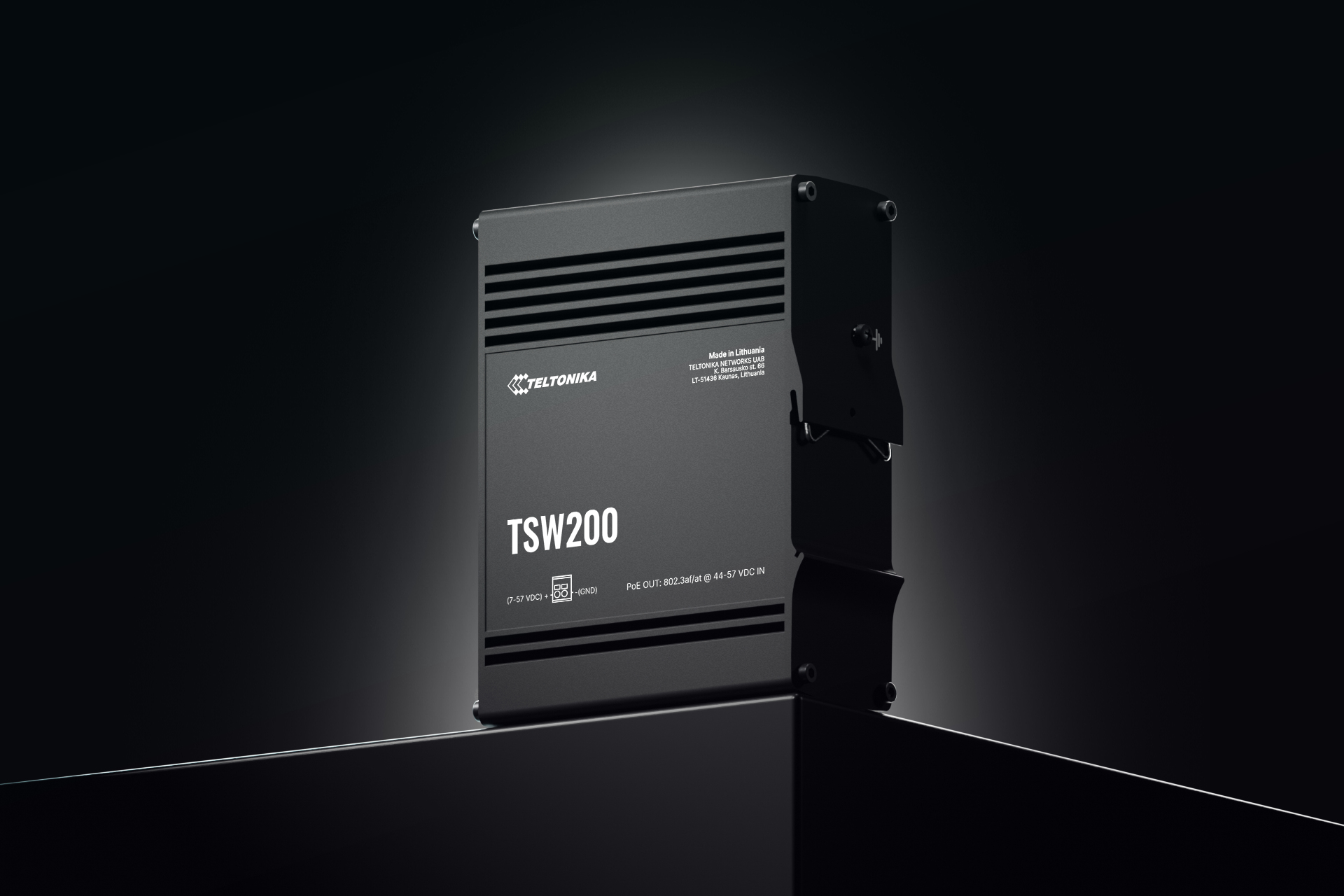 Teltonika TSW200 Unmanaged Gigabit Switch 8 Ports PoE+ 2 SFP Schwarz