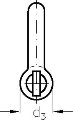 Wiedenmann Schäkel gerade Form NG 13 Edelstahl li.Breite 26mm VE1St (18sger13)