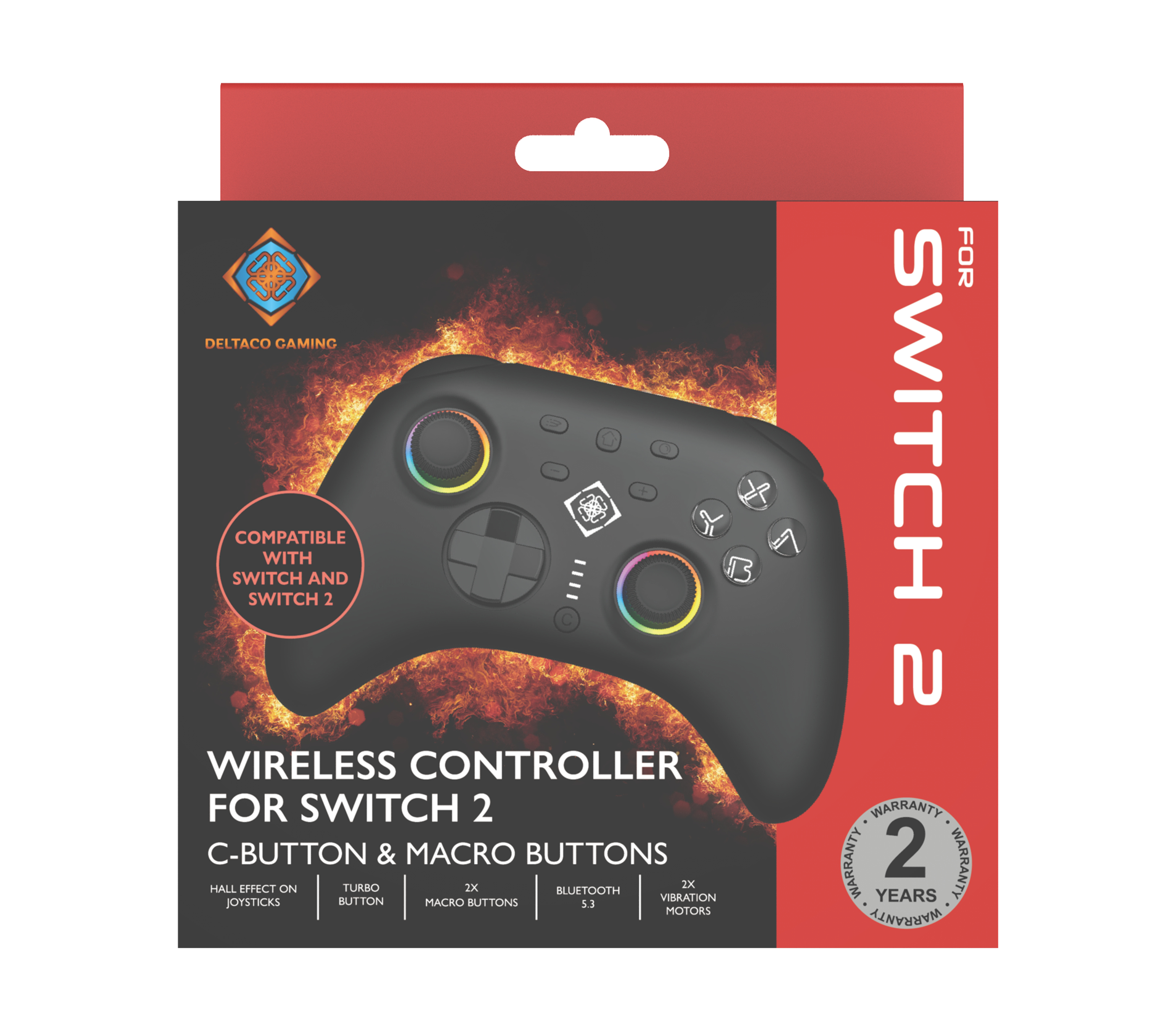 Deltaco Gaming GAM-198 RGB Wireless Controller Schwarz