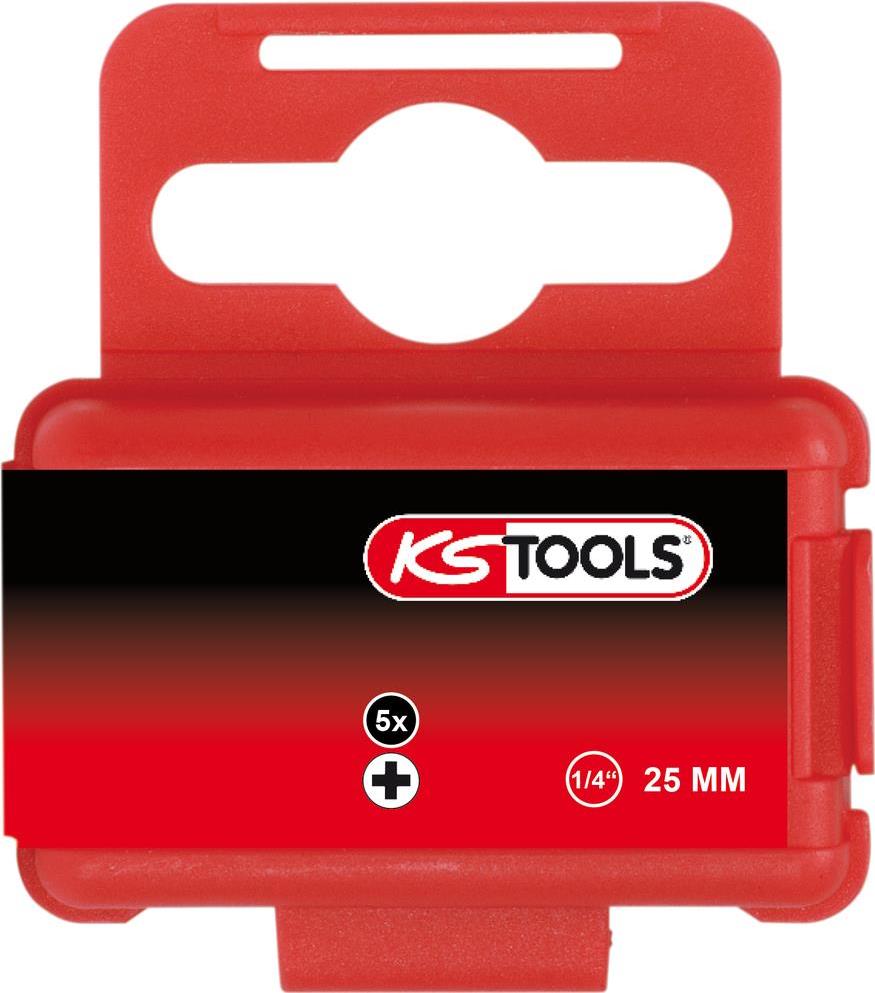 KS TOOLS 1/4" TORSIONpower Bit, 25mm, PH3, 5er Pack (918.3116)