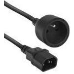 ACT Powercord C14 IEC 60320 - Type E female (max. current 10A) black 0.2 m (AK5385)