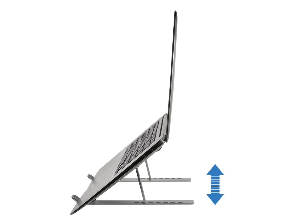 Conceptronic THANA04S ERGO Klappbarer Laptop-Kühlständer aus Aluminium 15,6" Silber