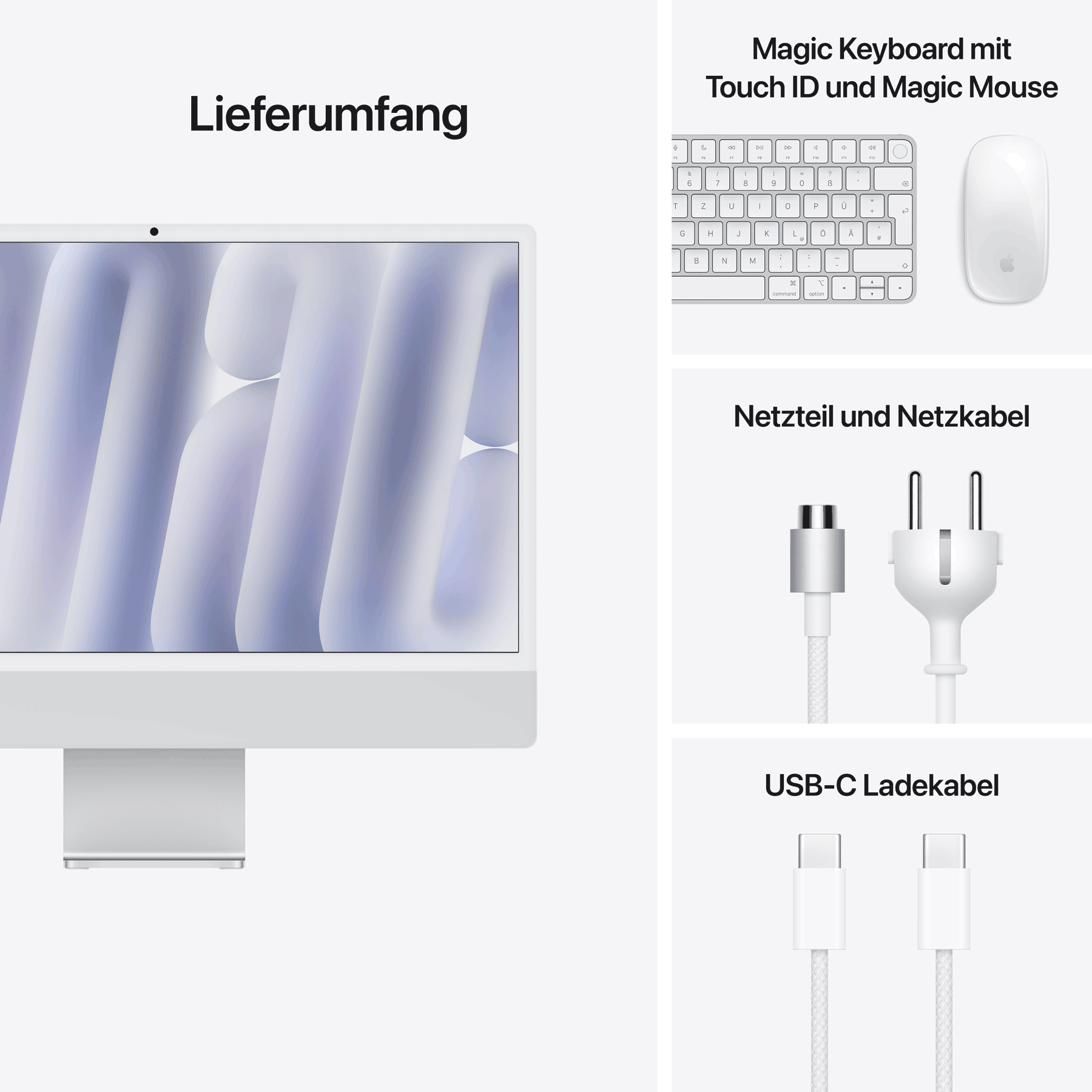 Apple iMac 24" M4 10-Core 16 GB RAM 1 TB SSD Silver
