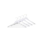 4 Holz Kleiderbügel weiß (17141)