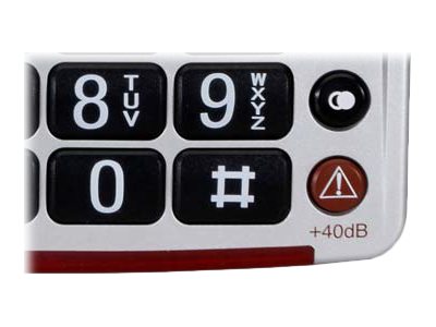 amplicomms BigTel 40 Plus Analoges Telefon Schwarz, Grau