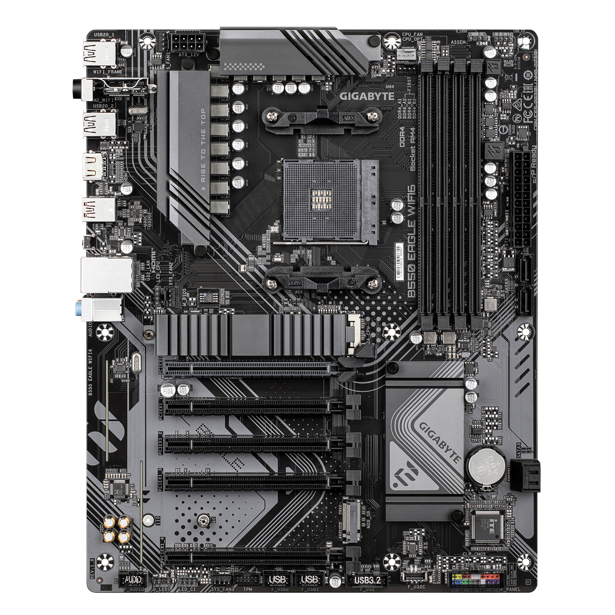 Gigabyte B550 EAGLE WIFI6 Mainboard – AMD B550, Sockel AM4, ATX, DDR4, Dark Brown