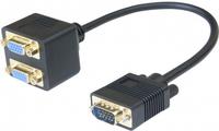 VGA Adapterkabel, 0,3 m, Stecker an 2 x Buchse VGA Splitter, passiv (EXC137036)