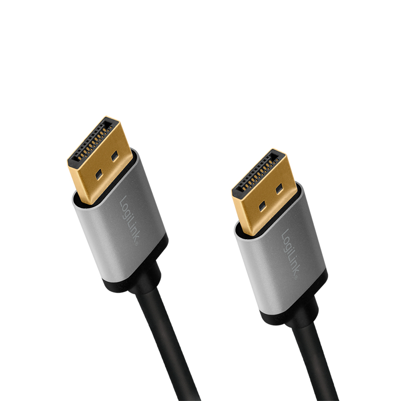 LogiLink CDA0102 DisplayPort-Kabel 3 m Schwarz, Grau