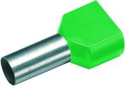 Cimco Zwillings-Aderendhülse 6 mm² 14 mm Teilisoliert Grün 18 2420 100 St. (18 2420)