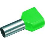 Cimco Zwillings-Aderendhülse 6 mm² 14 mm Teilisoliert Grün 18 2420 100 St. (18 2420)