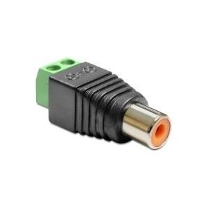 DeLOCK Adapter RCA female > Terminal Block - Video- / Audio-Adapter - Component Video / Audio - RCA (W) - bis - 2-polige Klemmleiste (65418)