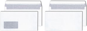 MAILmedia Briefumschlag 125 x 235 mm, hochweiß, ohne Fenster 80 g/qm, mit Zahlenmeer-Innendruck, Haftklebung mit - 1 Stück (30022362)