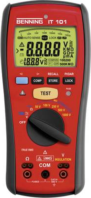 Benning Isolationstester 20 G? 50 VDC/100 VDC/250 VDC/500 VDC/1000 VDC 600 VAC TRMS AC (BENNING IT 101)