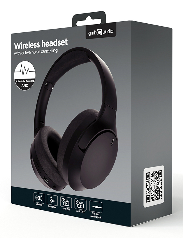 Gembird BHP-ANC-01 On-Ear Headset Bluetooth Stereo ANC Schwarz