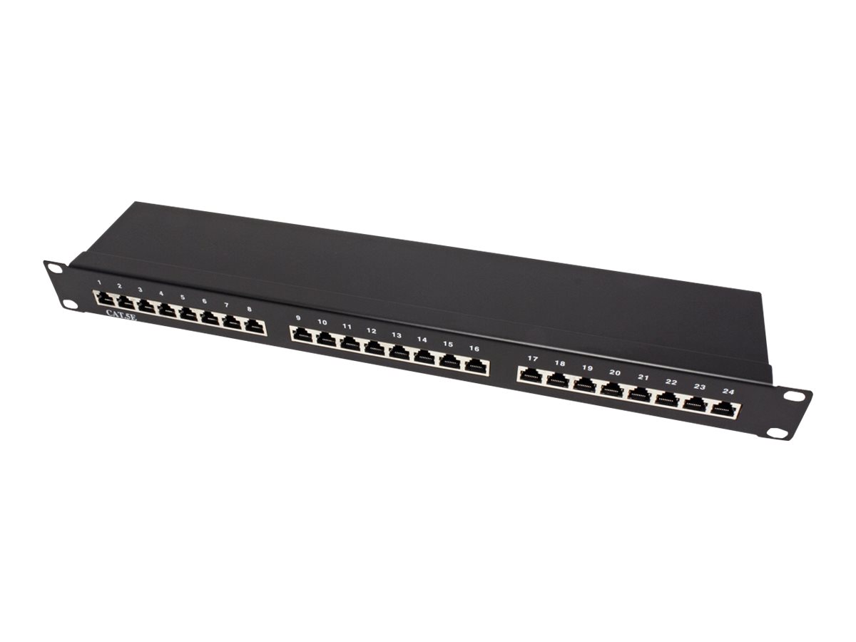 VALUE Kat. 5e 19" Patchpanel 24P STP Schwarz
