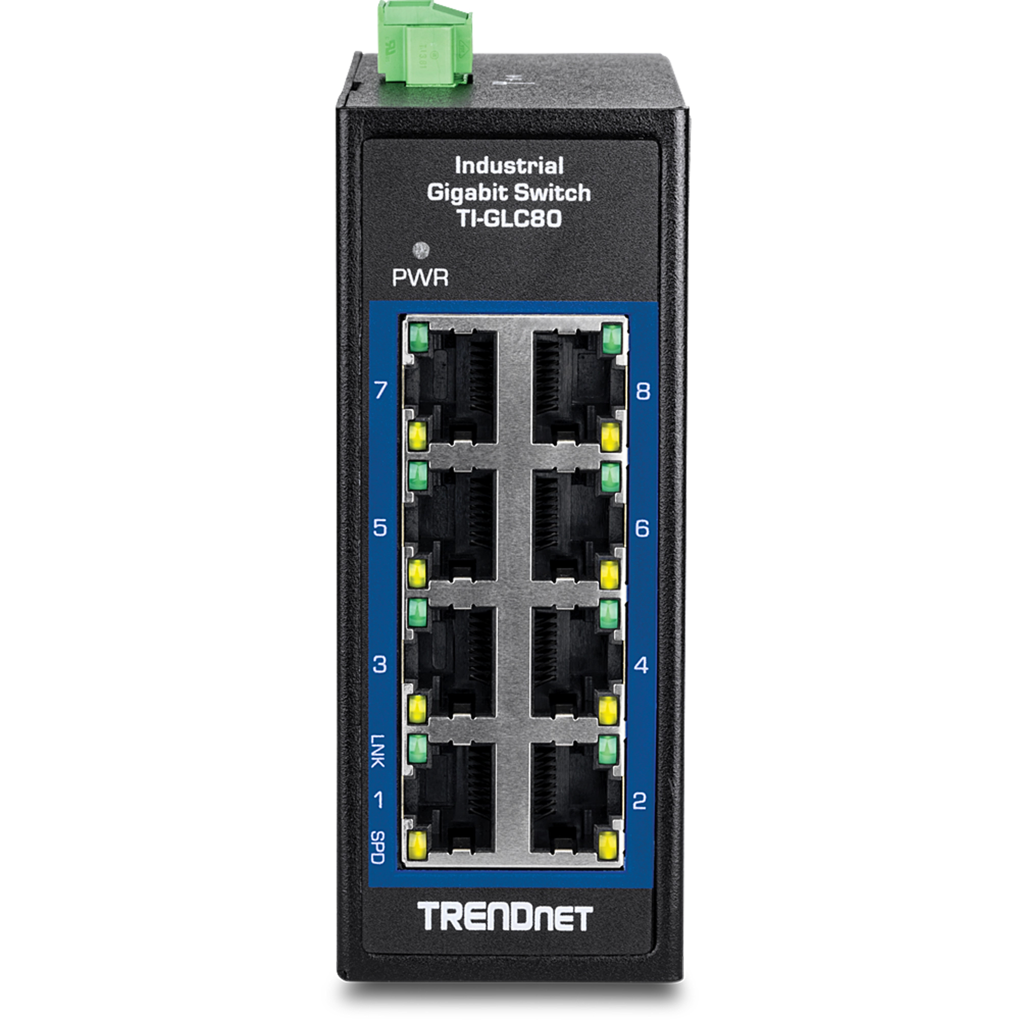 TRENDnet TI-GLC80 8-Port Industrial Gigabit Switch Schwarz