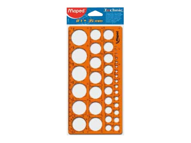 Maped Technic Kreisschablone 1 - 35 mm Orange