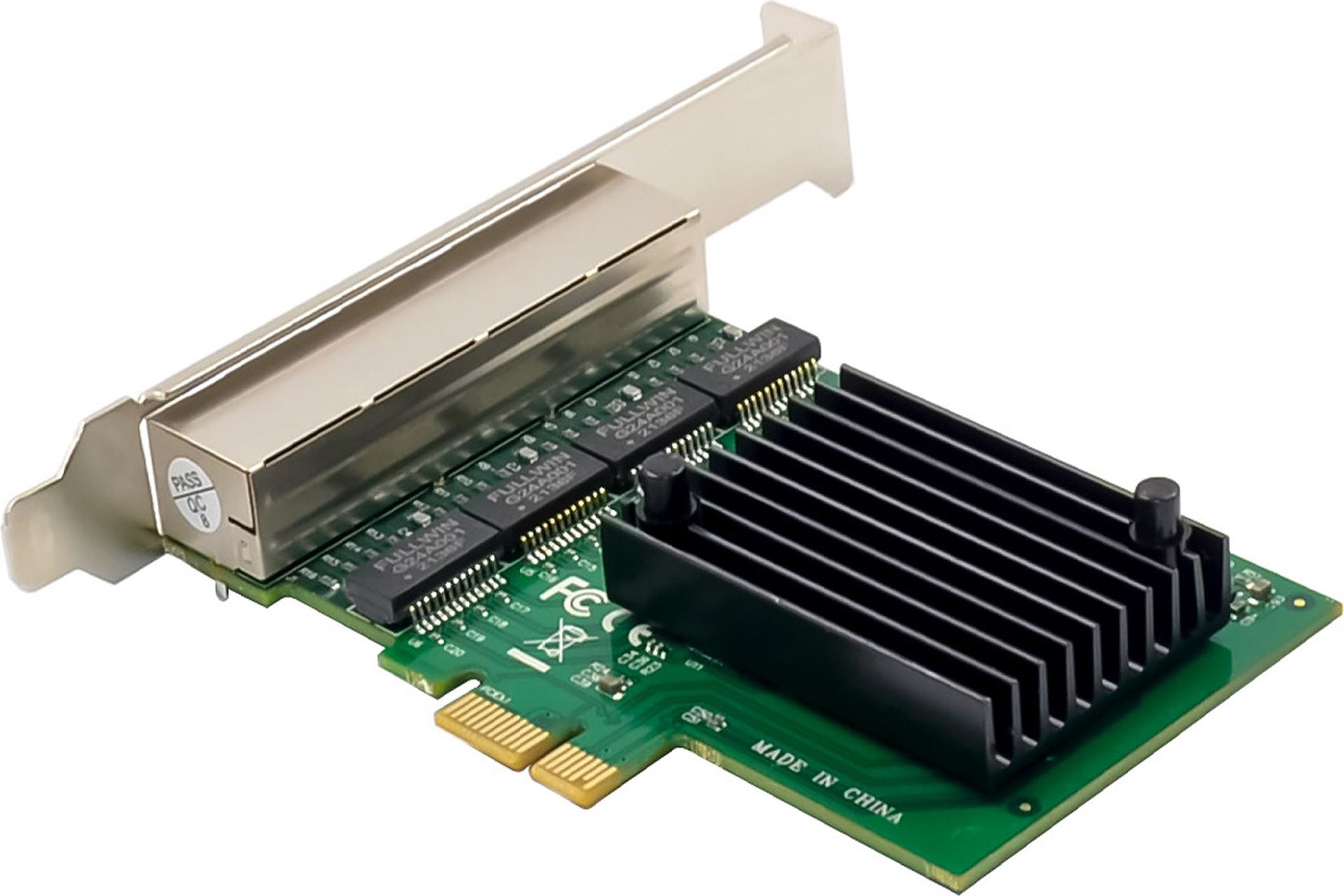 InLine Quad Gigabit Netzwerkkarte, 4x RJ45, 1 Gb/s, PCIe x1