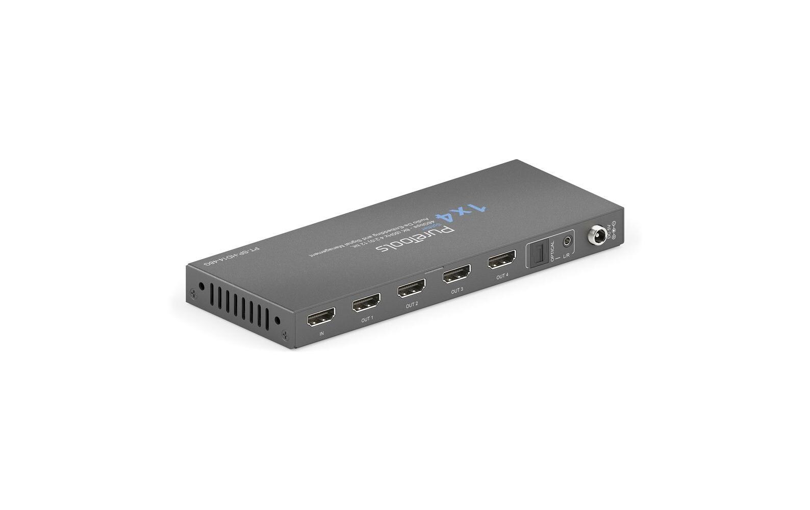 PureLink PureTools PT-SP-HD14-48G HDMI Videosplitter 1x4 Schwarz