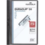 Durable DURACLIP 30. Produktfarbe: Schwarz, Transparent, Material: PVC, Maximale Kapazität: 30 Blätter (220001)