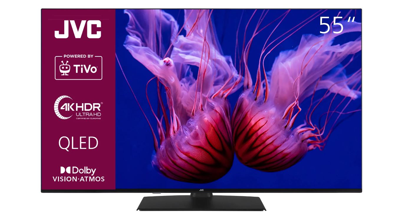 JVC LT-55VUQ3455 55 Zoll QLED Fernseher / TiVo Smart TV (4K UHD, HDR Dolby Vision, Dolby Atmos, Triple Tuner) [Energieklasse E] (823704)