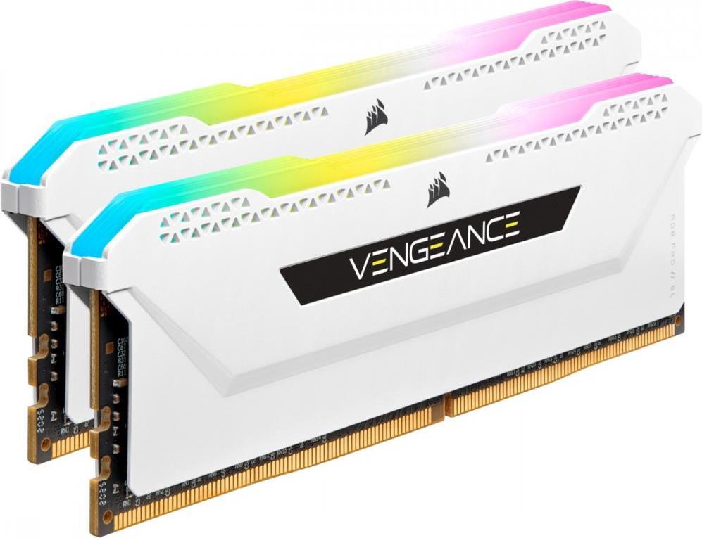 Corsair Vengeance RGB PRO SL 16 GB (2 x 8 GB) DDR4 3200 MHz CL16 Weiß