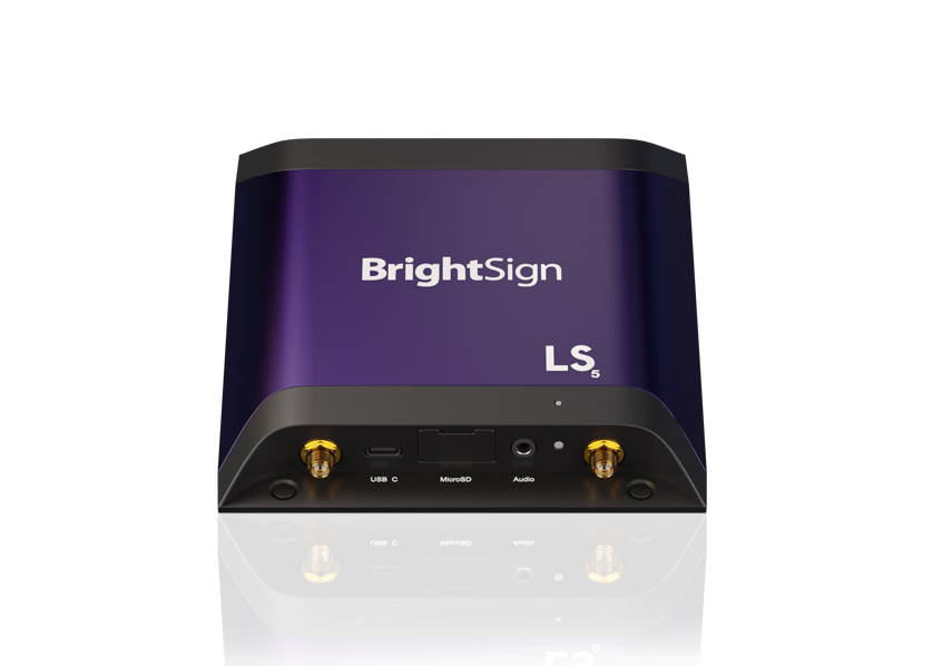 BrightSign LS5 LS445 Digital Signage Player 4K UHD HDMI 2.0a Schwarz, Violett