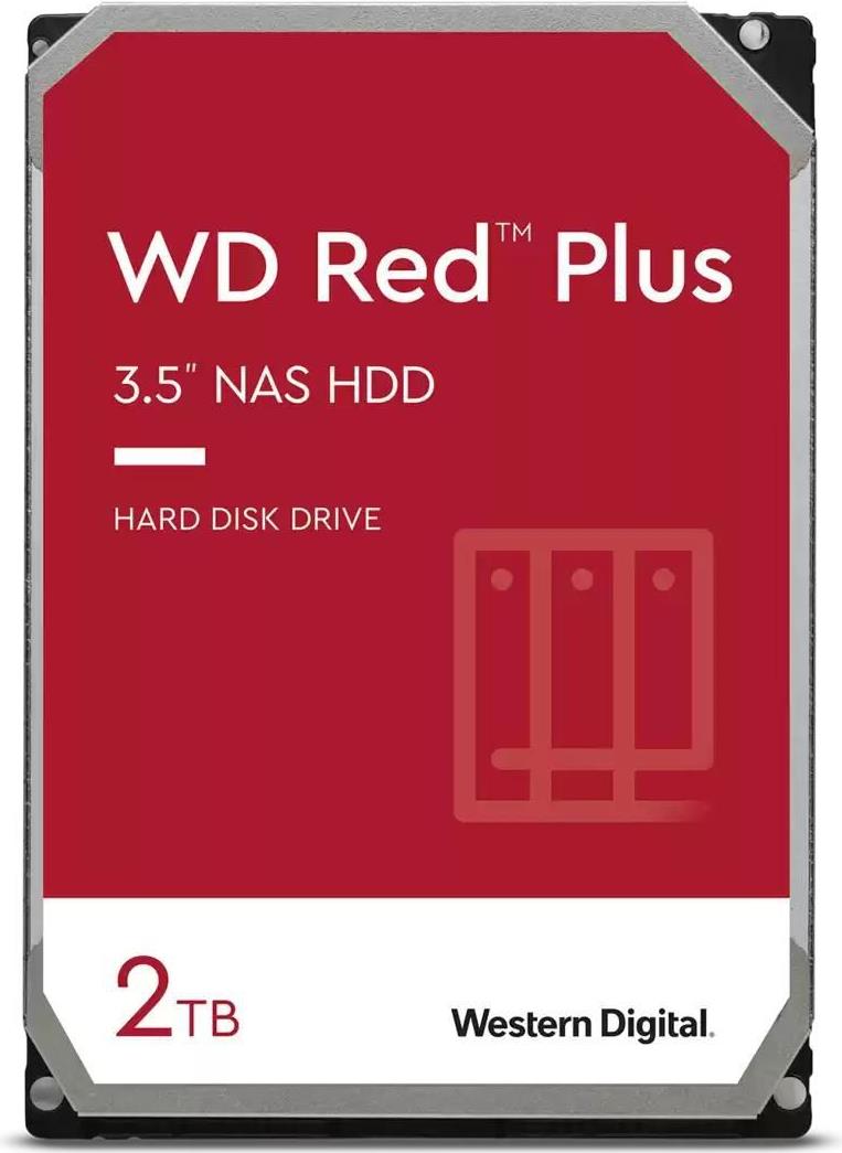 Western Digital WD Red Plus WD20EFPX Interne NAS-Festplatte 2 TB 3.5" SATA 6Gb/s 64 MB Cache