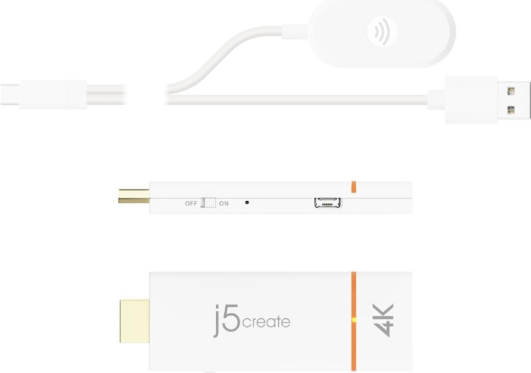 j5create ScreenCast JVAW76-N 4K HDMI Wireless Display Adapter Weiß