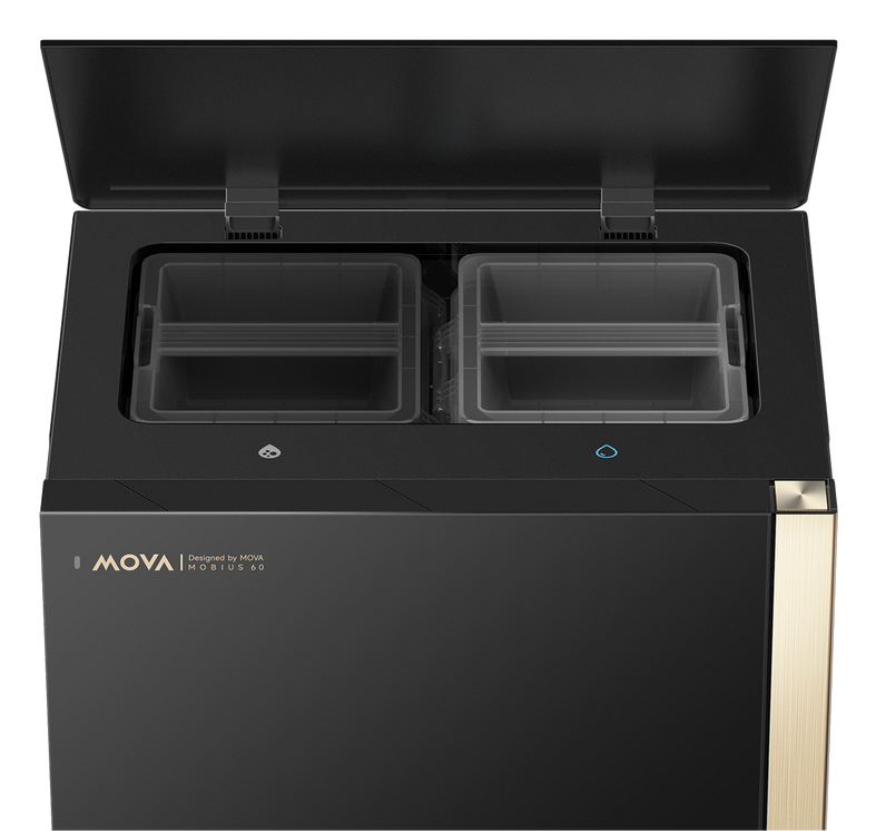 MOVA Mobius 60 Saug-Wisch-Roboter mit Reinigungsstation 30000 Pa HEPA Filter Schwarz