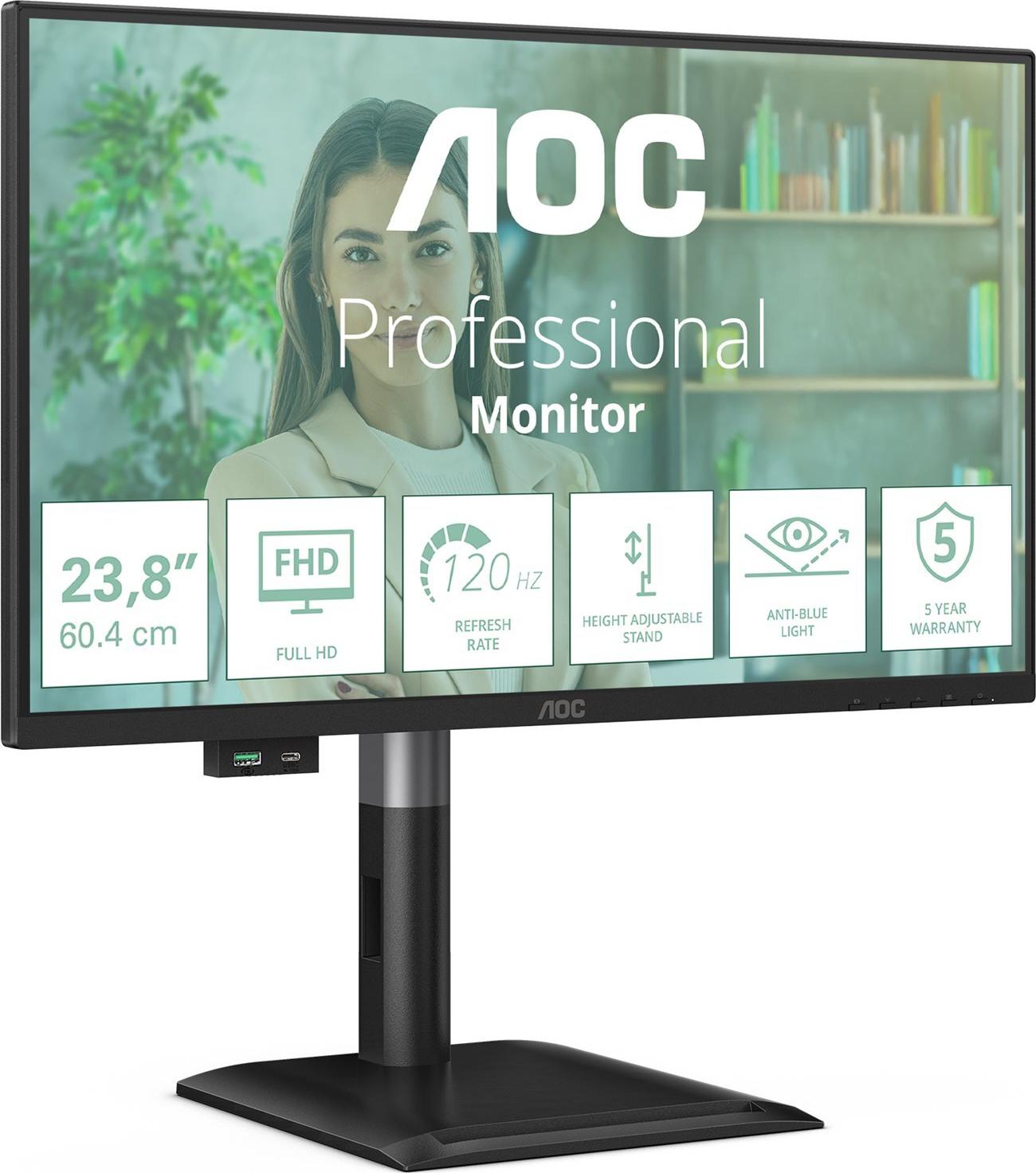 AOC 24P4U LED-Monitor 24" 1920 x 1080 120 Hz Schwarz