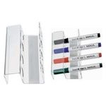 MAUL Stiftehalter aus Acryl für 4 Stifte, glasklar magnethaftend, zur Aufbewahrung von Whiteboard- oder Flip - 1 Stück (6388405)
