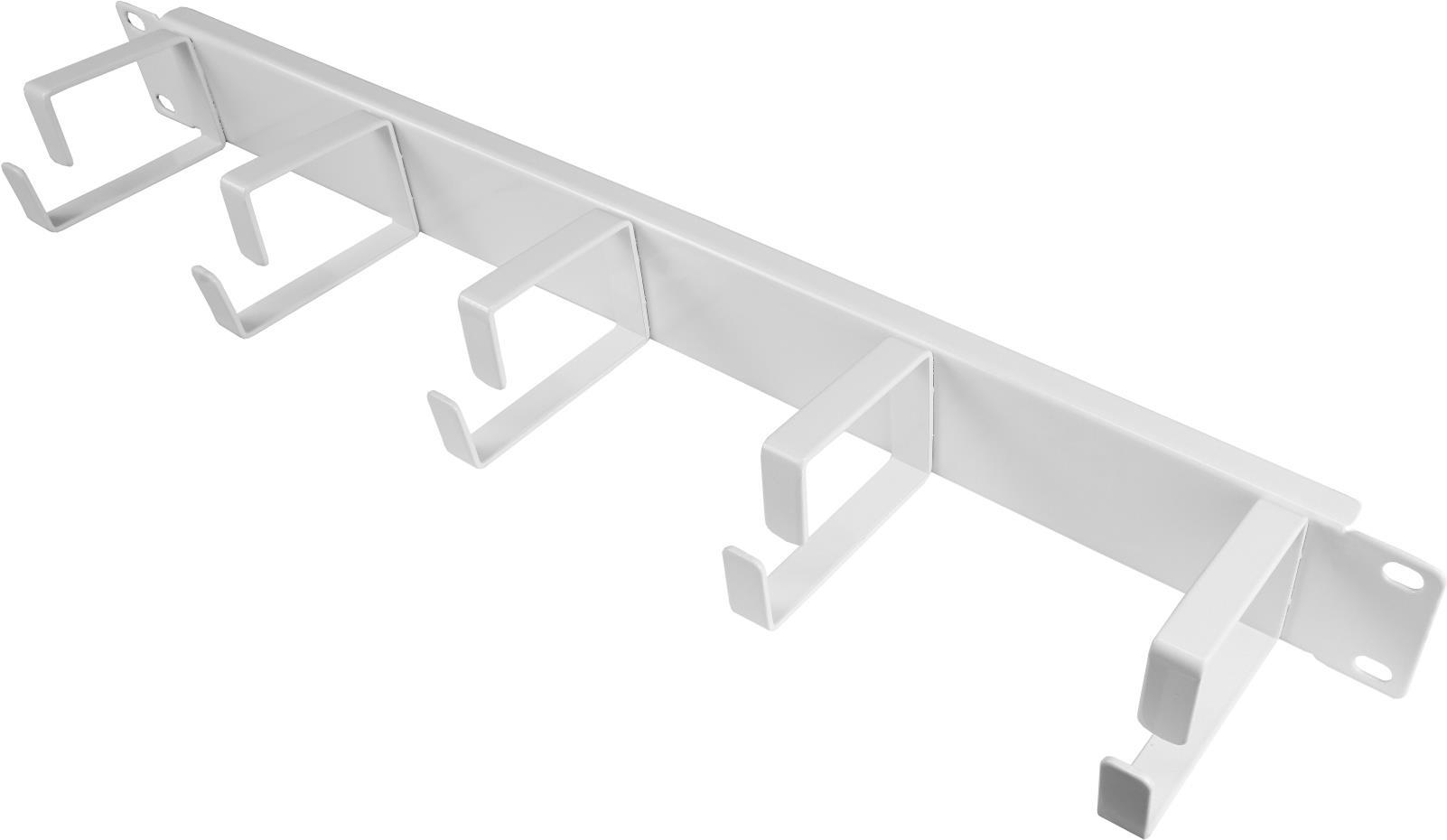 GC N0156 - 48,30cm (19") Kabelführungspanel, 5 Bügel, 1 HE, weiß (GC-N0156)