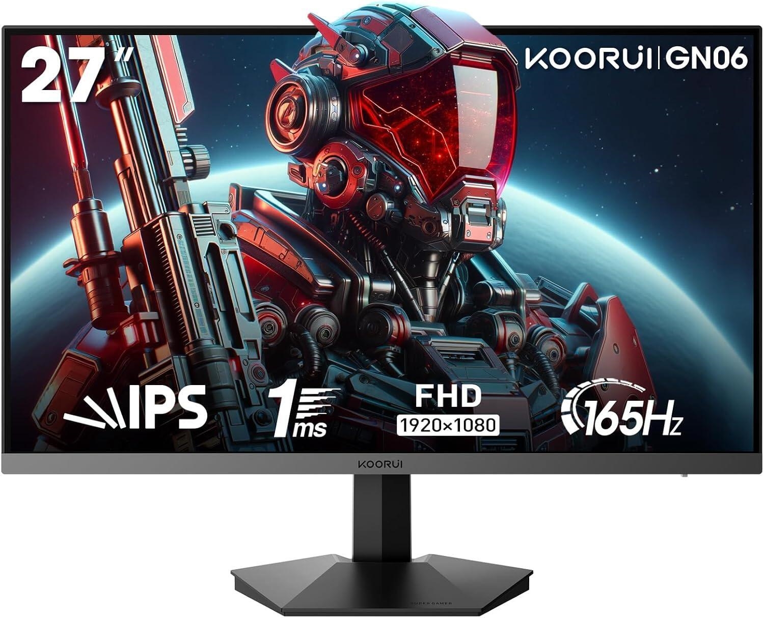 KOORUI GN06 Gaming Monitor 68,59 cm (27 Zoll) 16:9, Full HD, 2x HDMI, DisplayPort, Audio Out (GN06)