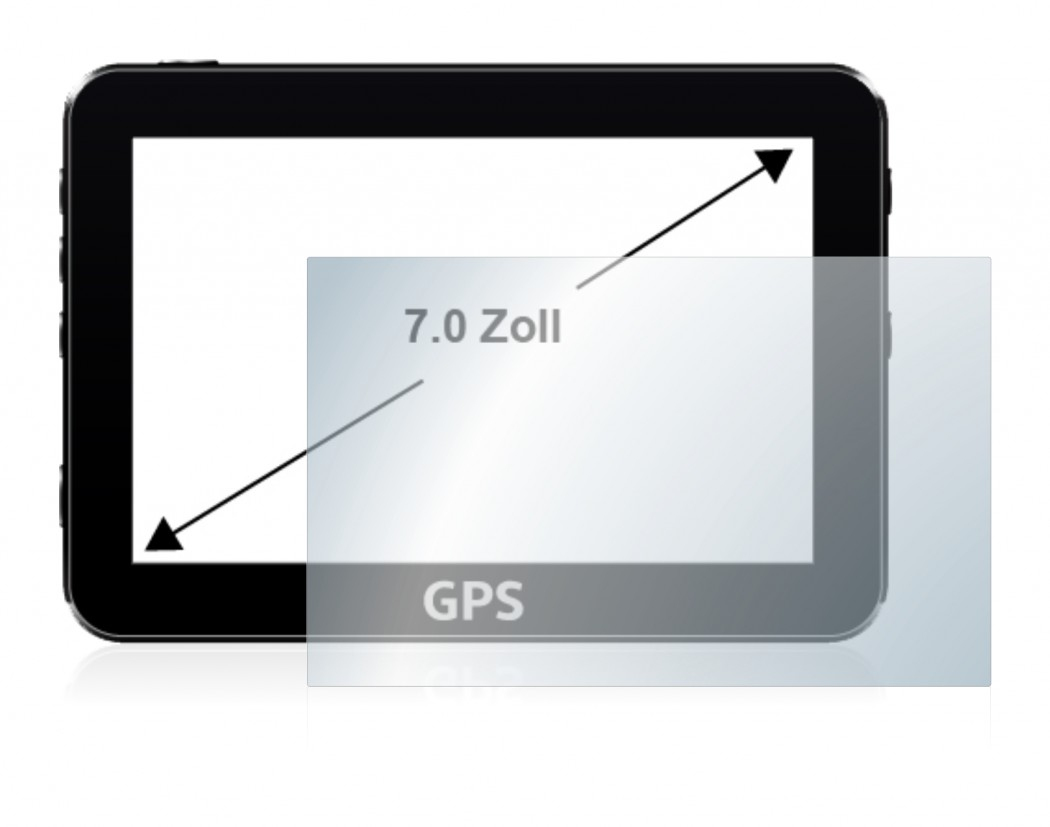 BROTECT AirGlass Schutzglas für Navigation 7" Transparent
