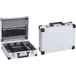 allit Werkzeugkoffer AluPlus Tool >L< 36, silber unbestückt, Alu-Rahmen mit L-Profil, stabile, abschließbare - 1 Stück (425100)