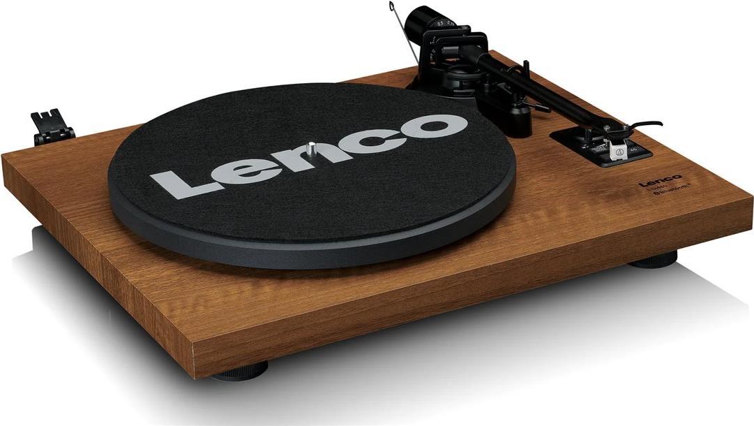Lenco LS-480WD Bluetooth Plattenspieler mit 2 externen Lautsprechern 2 x 30 W RMS Holz